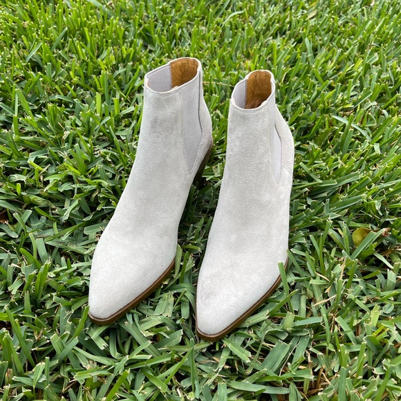 - RAG & BONE Razor Light Grey suede leather Chelsea boot size 37 - Picture 4 of 14